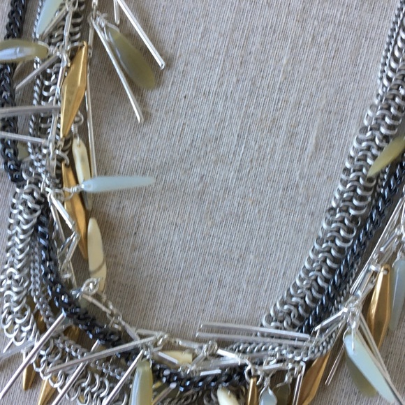 NEW Stella & Dot Freya Fringe Necklace GOLD SILVER - Picture 7 of 8